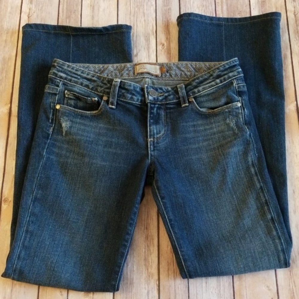 PAIGE LAUREL CANYON BOOTCUT PREMIUM DENIM JEANS SZ 28